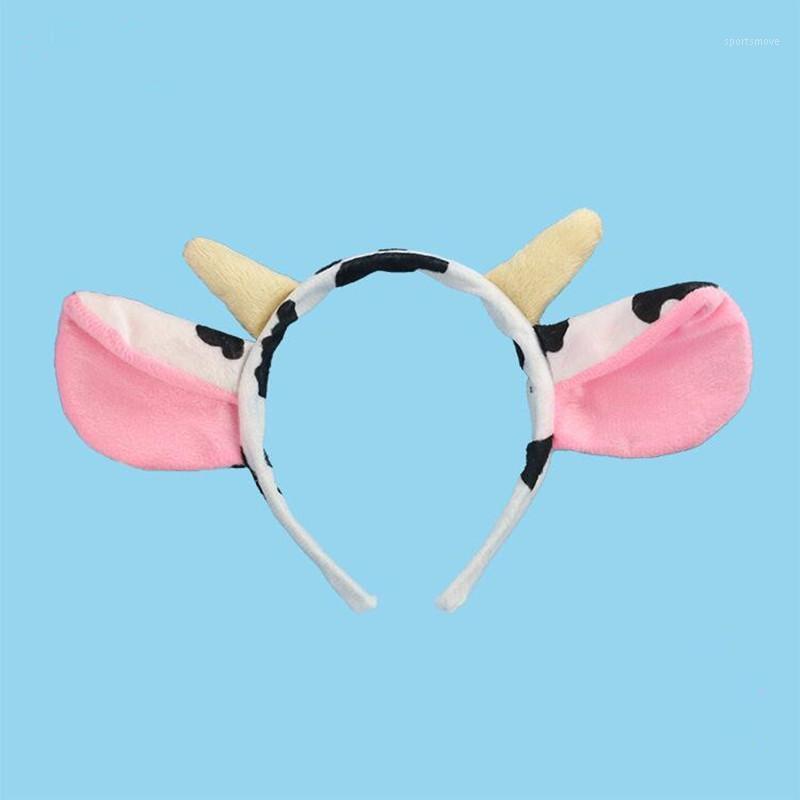 

Child Adults Cow Milk Horn Ear Headband Animal Cosplay Costume Hair Band Birthday Party Props Gift wedding baby shower1