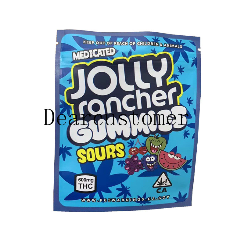 new jolly rancher gummies sours Fruit flavor packaging bags 600mg California mylar plastic Packing smell proof bag candy f2021hu
new jolly rancher gummies sours Fruit flavor packaging bags 600mg California mylar plastic Packing smell proof bag candy f2021hu