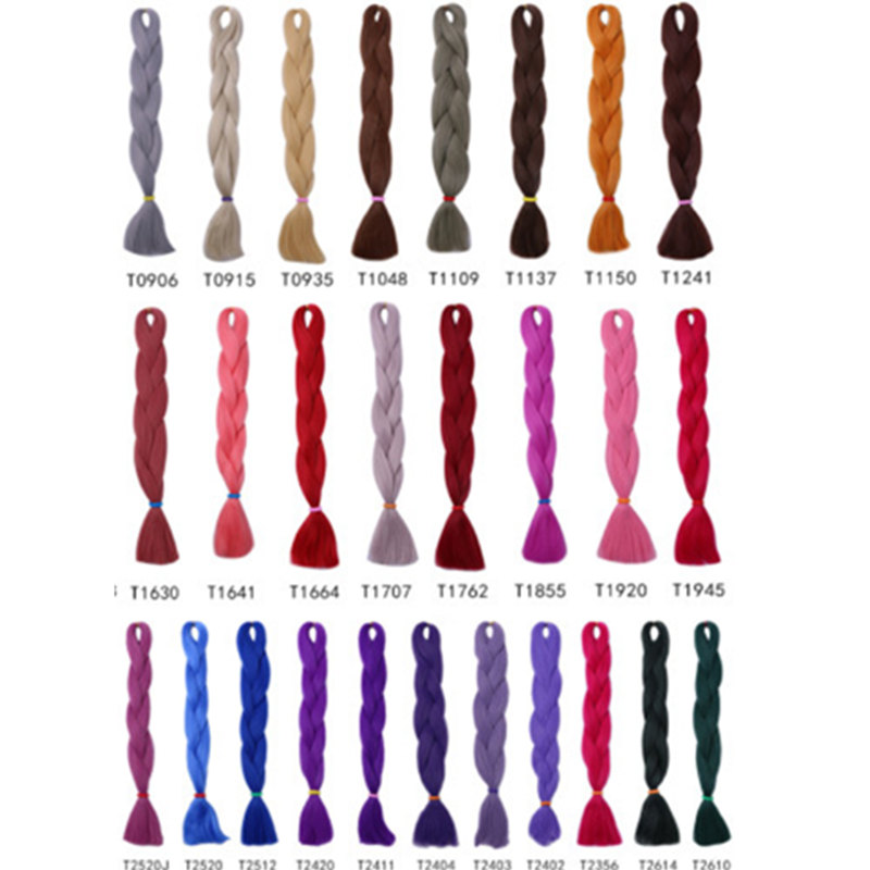 Factory Directly Synthetic Braiding Hair Bulk 24Inch 80G High Temperature Fiber Crochet Braids Twist Synthetic Hair Extensions