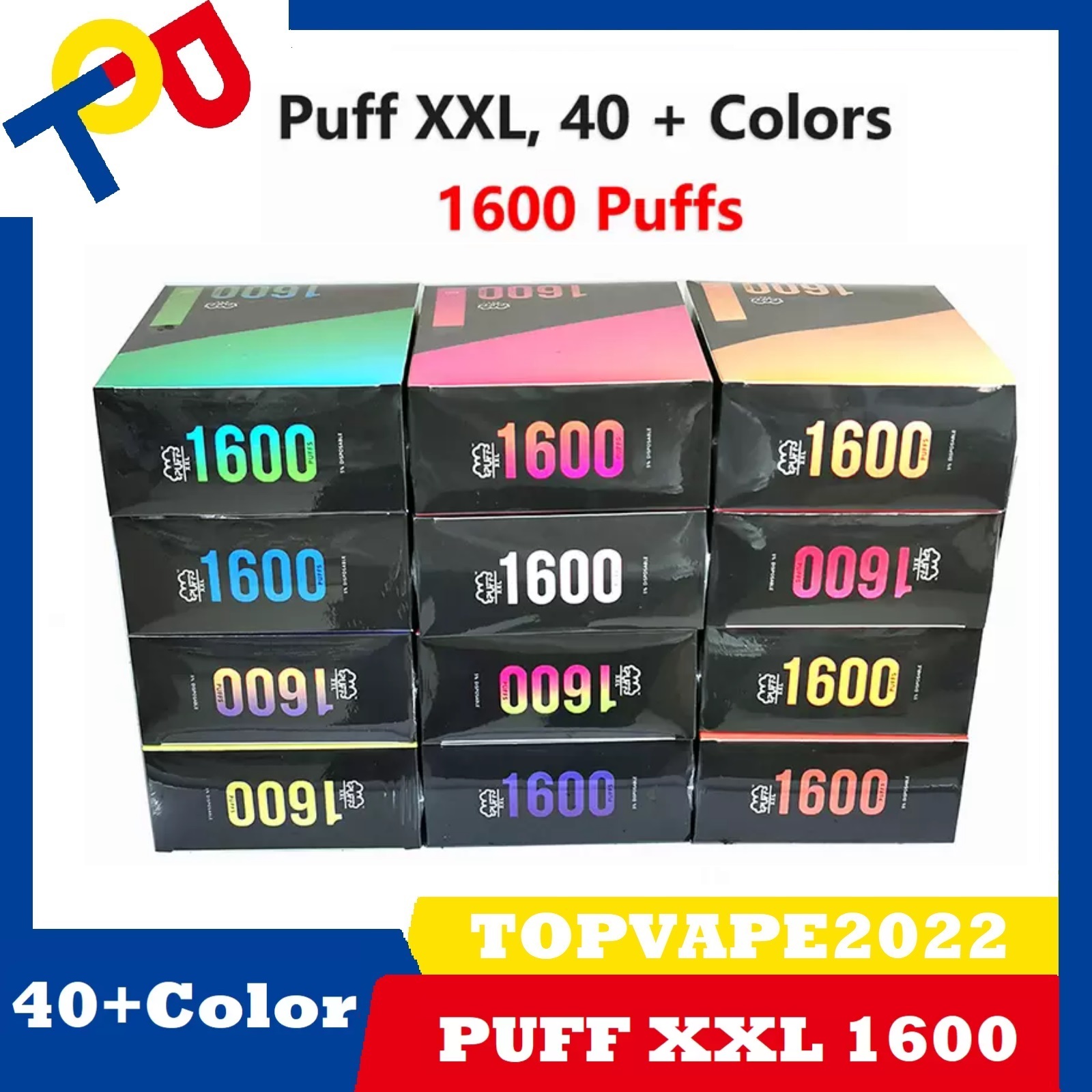 High Quality Puff XXL Disposable Vapes Electronic Cigarette 1600 Puffs yu Device 1000mah 6.5ml Pod Prefilled 40+ Colors Available E Cigs
High Quality Puff XXL Disposable Vapes Electronic Cigarette 1600 Puffs yu Device 1000mah 6.5ml Pod Prefilled 40+ Colors Available E Cigs