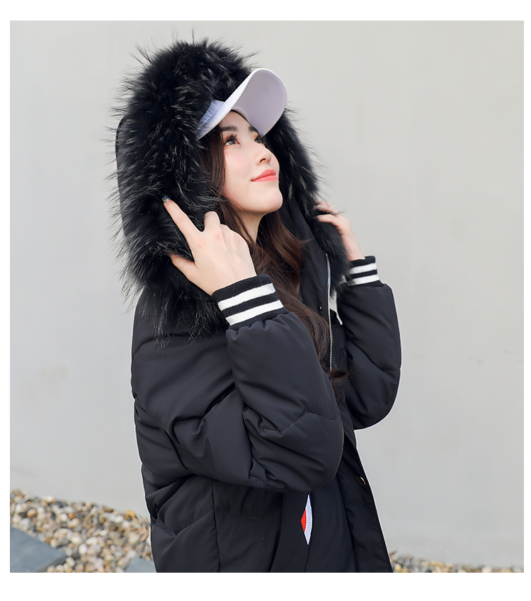 winter women hooded coat fur collar thicken warm long jacket female plus size outerwear parka ladies chaqueta feminino 201019