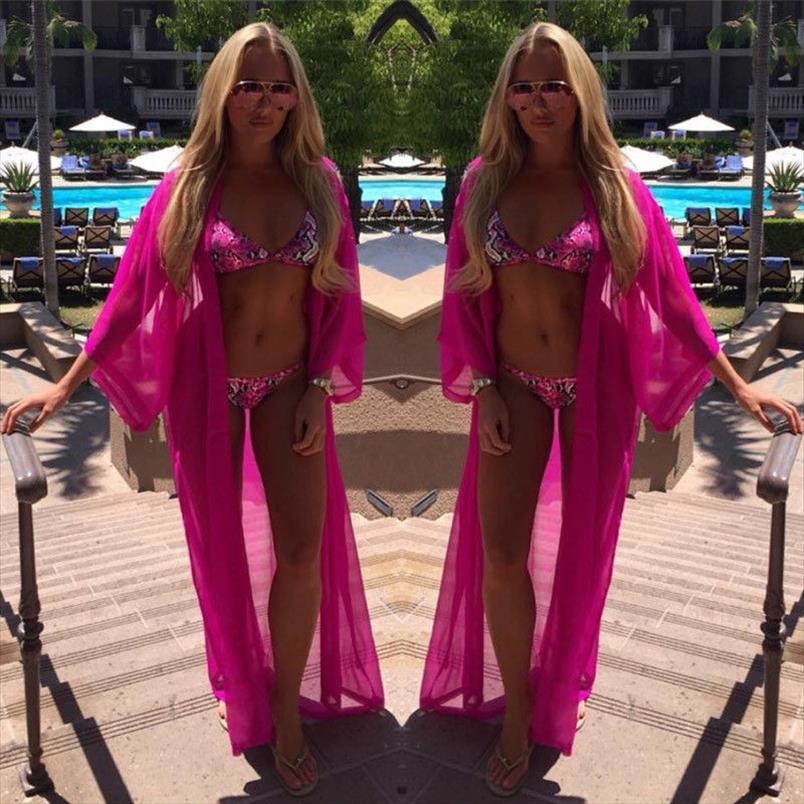 Summer Beach Cover Up Women Chiffon Dress Robe Plage Candy Color Kaftan Bikini Tunic Sarong Swimsuit, Color2
Summer Beach Cover Up Women Chiffon Dress Robe Plage Candy Color Kaftan Bikini Tunic Sarong Swimsuit, Color2