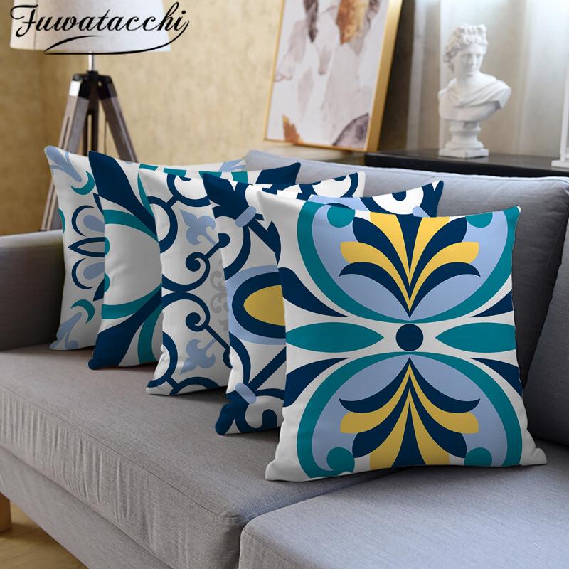 Fuwatacchi Geometric Pattern Cushion Cove Decorative Blue Yellow Flower Print Pillow Case For Home Sofa Fall Decor Pillows Cover, Pcgm002619tps
Fuwatacchi Geometric Pattern Cushion Cove Decorative Blue Yellow Flower Print Pillow Case For Home Sofa Fall Decor Pillows Cover, Pcgm002619tps
