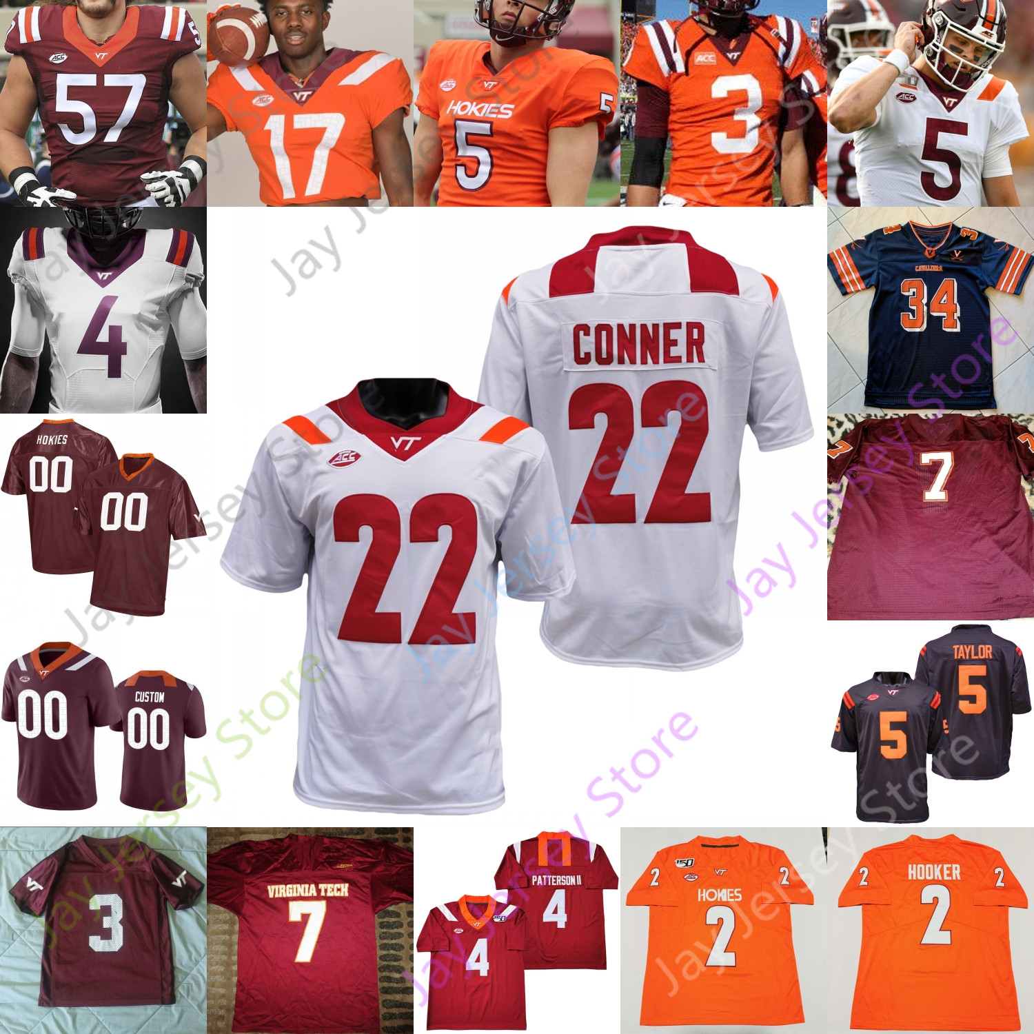Virginia Tech Hokies Football Jersey NCAA College 7M V Hendon Hooker Tayvion Robinson Tre Turner Quincy Patterson II Burmeister Herbert Reed, Orange i
Virginia Tech Hokies Football Jersey NCAA College 7M V Hendon Hooker Tayvion Robinson Tre Turner Quincy Patterson II Burmeister Herbert Reed, Orange i