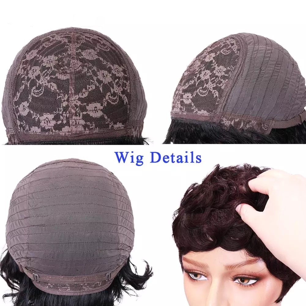 Short Pixie Cut Wig Straight Brazilian Remy 150% Density Lace Front Human Hair Wigs For Women