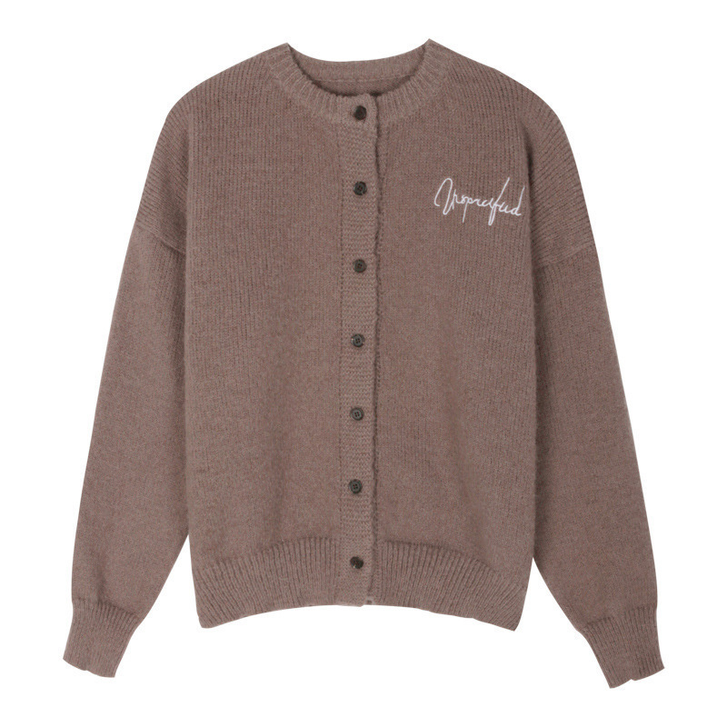 New Soft 2021 Embroidered Letter Wax Around Neck Female Fall Cardigan Sweater Vintage W935 QTLP, Blue.
New Soft 2021 Embroidered Letter Wax Around Neck Female Fall Cardigan Sweater Vintage W935 QTLP, Blue.