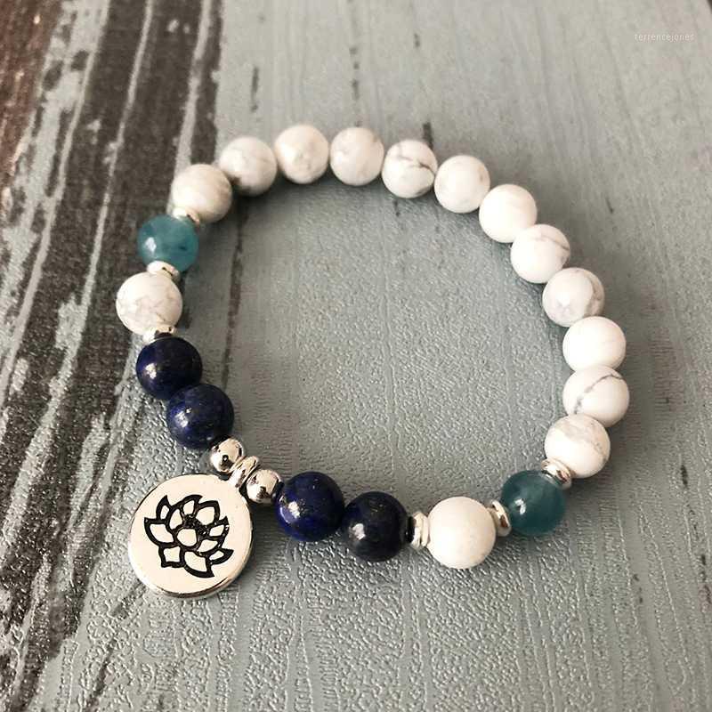 Tennis Howlite & Lapis Lazuli Beaded Mala Bracelet Healing Crystals For Creativity Communication Anxiety Stress Relief OM Bracelet1
Tennis Howlite & Lapis Lazuli Beaded Mala Bracelet Healing Crystals For Creativity Communication Anxiety Stress Relief OM Bracelet1