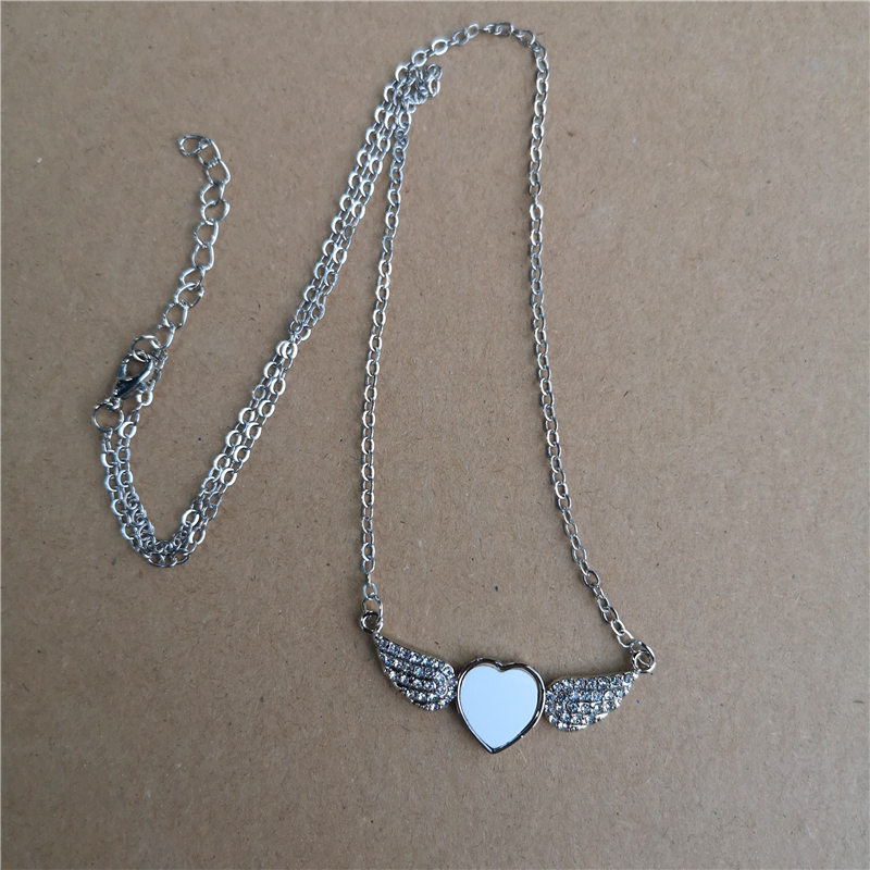 sublimation blank small angel wings with zircon necklaces pendants fashion hot transfer printing blank jewelry consumables, Silver
sublimation blank small angel wings with zircon necklaces pendants fashion hot transfer printing blank jewelry consumables, Silver