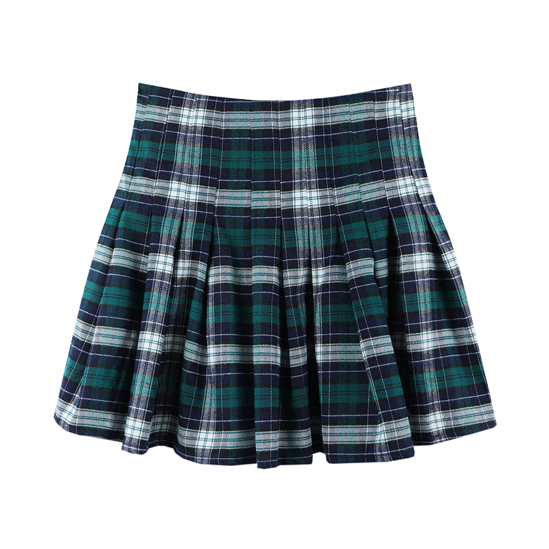 2021 New Slim Girls Elegant Winter Plaid Mini Fashion Ladies Streetwear Pleated Skirts Vintage Women Cute High Waist Skirt Sweet Mdzq, Green 
2021 New Slim Girls Elegant Winter Plaid Mini Fashion Ladies Streetwear Pleated Skirts Vintage Women Cute High Waist Skirt Sweet Mdzq, Green