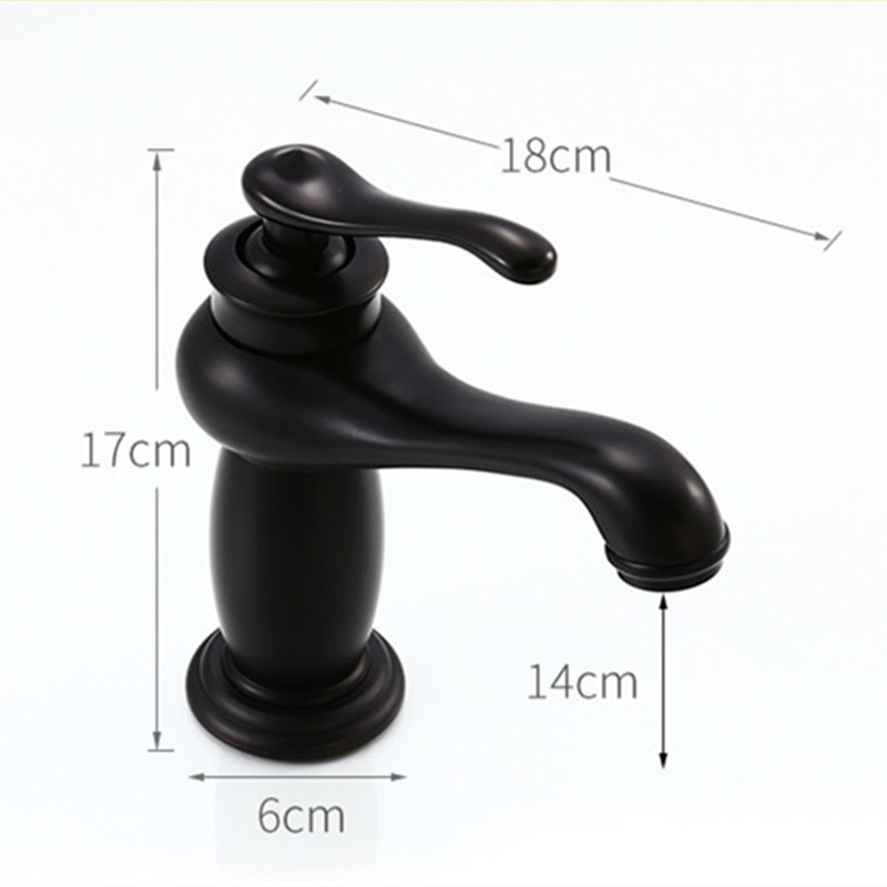 XUNSHINI Vintage Basin Faucet Bathroom Sink Faucet Single Handle Black Brass Deck Wash Mixer Tap Bath Crane T200710