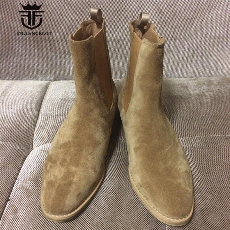 Handmade Slip-On Kanyewest SLIM Suede Beige Men Boots Wedge Pointed Toe Denim Boots1, As pic
Handmade Slip-On Kanyewest SLIM Suede Beige Men Boots Wedge Pointed Toe Denim Boots1, As pic