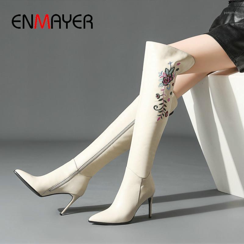 ENMAYER 2020 Fashion Over The Knee Boots PU Pointed Toe Embroider Women Winter Shoes Thigh High Boots Thin Heels Women Shoes1, Beige
ENMAYER 2020 Fashion Over The Knee Boots PU Pointed Toe Embroider Women Winter Shoes Thigh High Boots Thin Heels Women Shoes1, Beige