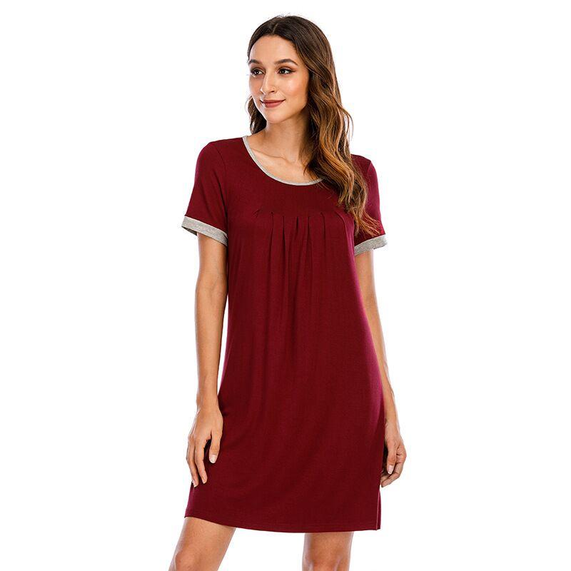 Autumn Winter Loose Nightgown Women Homewear Casual Comfortable Breathable Elastic Nightdress For Women Nightwear Sleepwear, Winered
Autumn Winter Loose Nightgown Women Homewear Casual Comfortable Breathable Elastic Nightdress For Women Nightwear Sleepwear, Winered