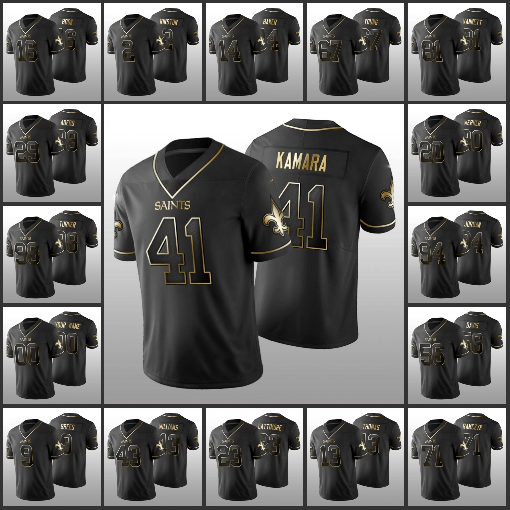New Orleans''Saints''Men #9 Drew Brees 41 Alvin Kamara 13 Michael Thomas 56 Demario Davis''Women Youth Custom Black Golden Edition Jersey
New Orleans''Saints''Men #9 Drew Brees 41 Alvin Kamara 13 Michael Thomas 56 Demario Davis''Women Youth Custom Black Golden Edition Jersey