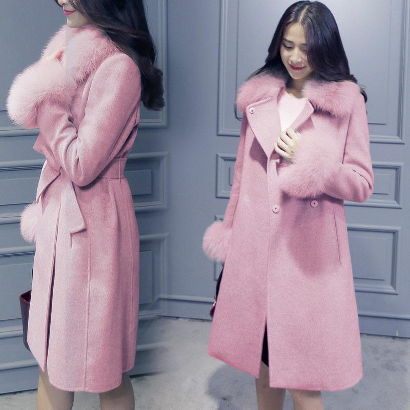Women jackets 2020 new arrival luxurious fur collar women clothing bow belt mulher parkas slim solid woolen coat, Brown
Women jackets 2020 new arrival luxurious fur collar women clothing bow belt mulher parkas slim solid woolen coat, Brown