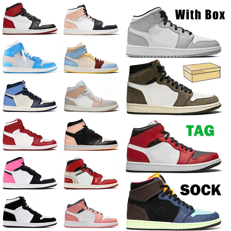 With Box x Top High 1s Mens Womens Basketball Shoe 1 Jumpman Cactus Jack Obsidian Sneakers Mid Pink Sports Sneakers Trainer Stock
With Box x Top High 1s Mens Womens Basketball Shoe 1 Jumpman Cactus Jack Obsidian Sneakers Mid Pink Sports Sneakers Trainer Stock