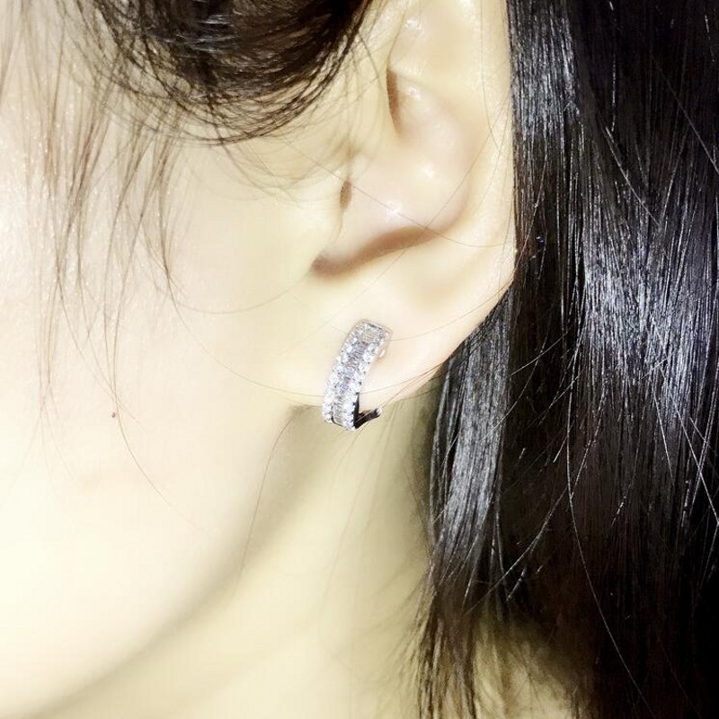 Sterg Sier Princess Cut Topaz Gemstone Ear Cuff: Jewelry 2024 4