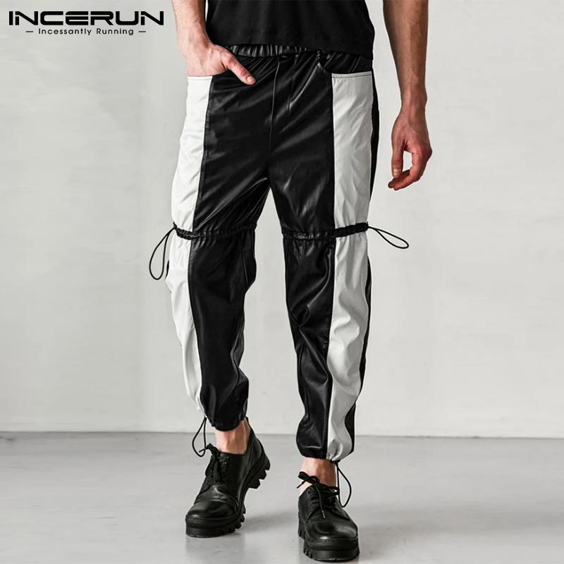 Men's Pants Fashion Men Casual PU Leather Streetwear Elastic Waist Joggers Trousers Patchwork 2022 Pockets Pantalon S-5XL INCERUN, Black
Men's Pants Fashion Men Casual PU Leather Streetwear Elastic Waist Joggers Trousers Patchwork 2022 Pockets Pantalon S-5XL INCERUN, Black