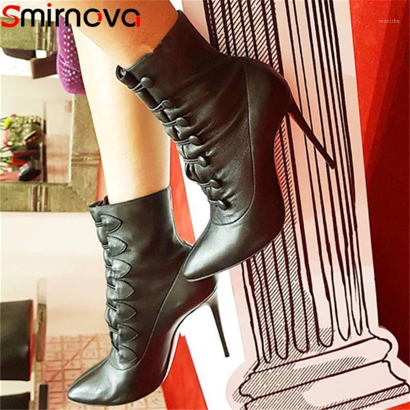 Smirnova 2020 new genuine leather boots pointed toe slip on thin high heels shoes women boots classic ankle for women1, White
Smirnova 2020 new genuine leather boots pointed toe slip on thin high heels shoes women boots classic ankle for women1, White