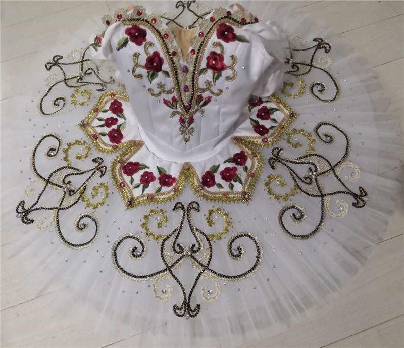 Professional Fashion Performance Competition Wear White Swan Lake Ballet Tutu with flowers
Professional Fashion Performance Competition Wear White Swan Lake Ballet Tutu with flowers