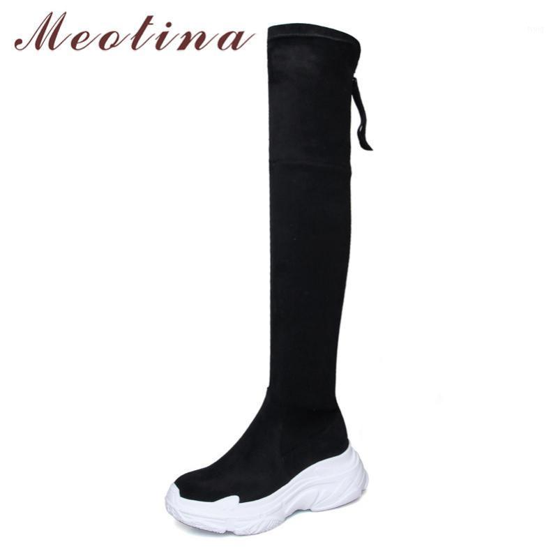 Meotina Autumn Thigh High Boots Women Real Leather Flat Platform Over The Knee Boots Zipper Slim Stretch Shoes Female Size 34-391, Black
Meotina Autumn Thigh High Boots Women Real Leather Flat Platform Over The Knee Boots Zipper Slim Stretch Shoes Female Size 34-391, Black