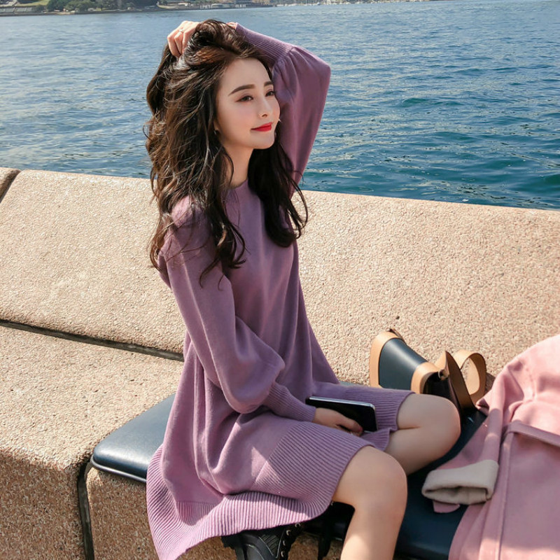 2021 New Autumn solid color elegant thick nightgown gown women's knitted or crocheted loose short feminine chic dress in AU5Q, Apricot
2021 New Autumn solid color elegant thick nightgown gown women's knitted or crocheted loose short feminine chic dress in AU5Q, Apricot