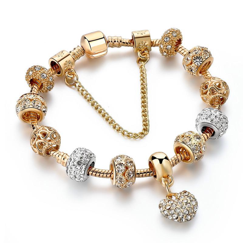 Charm Bracelets Luxury Crystal Heart And Bangles Women's Gold Jewellery Bracciale Braccio For Women
Charm Bracelets Luxury Crystal Heart And Bangles Women's Gold Jewellery Bracciale Braccio For Women
