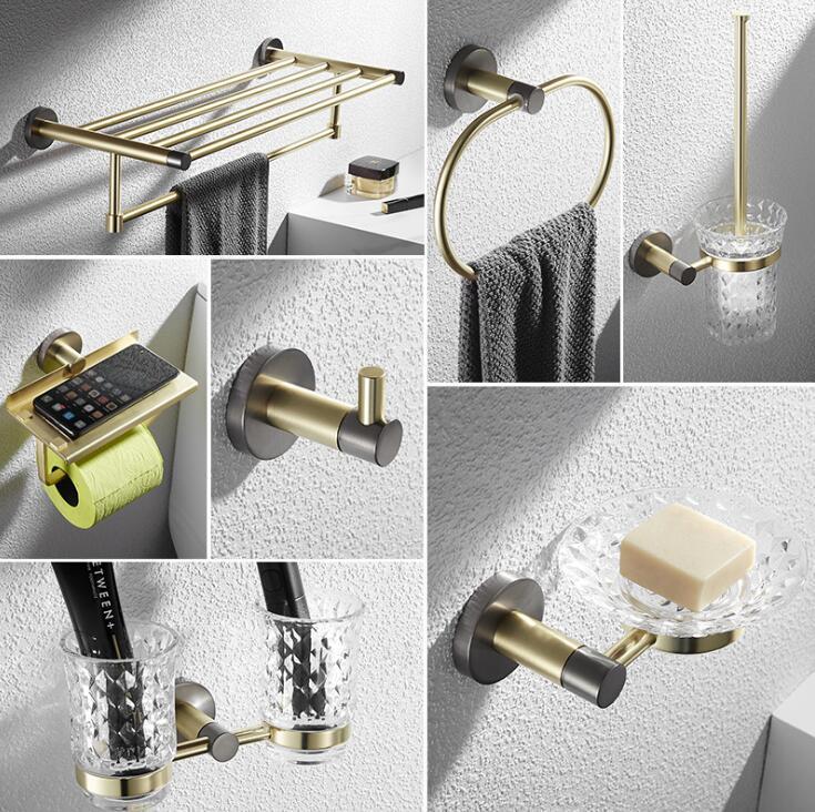 Brushed gold brass bathroom hardware bath coat hanger towel holder rack shelf towel ring bathroom accessories
Brushed gold brass bathroom hardware bath coat hanger towel holder rack shelf towel ring bathroom accessories