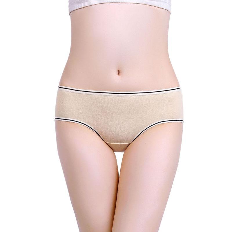 Women Panties Ladies Sexy Solid Cotton Mid Waist Underwear Briefs Solid Colors, Beige
Women Panties Ladies Sexy Solid Cotton Mid Waist Underwear Briefs Solid Colors, Beige