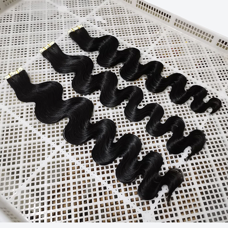 Skin Weft Tape In Hair Extensions Human For VIP customer customization factory Outlet wholesale 55cm 150g/60piece