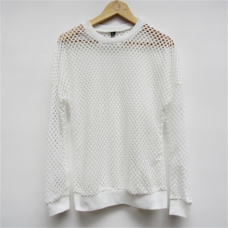 Mens Sexy Fishnet See Through T-Shirt Long Sleeve Transparent Tshirt Homme Punk Gothic Nightclub Prom T Shirt for Men Camisetas 201203, Black
Mens Sexy Fishnet See Through T-Shirt Long Sleeve Transparent Tshirt Homme Punk Gothic Nightclub Prom T Shirt for Men Camisetas 201203, Black