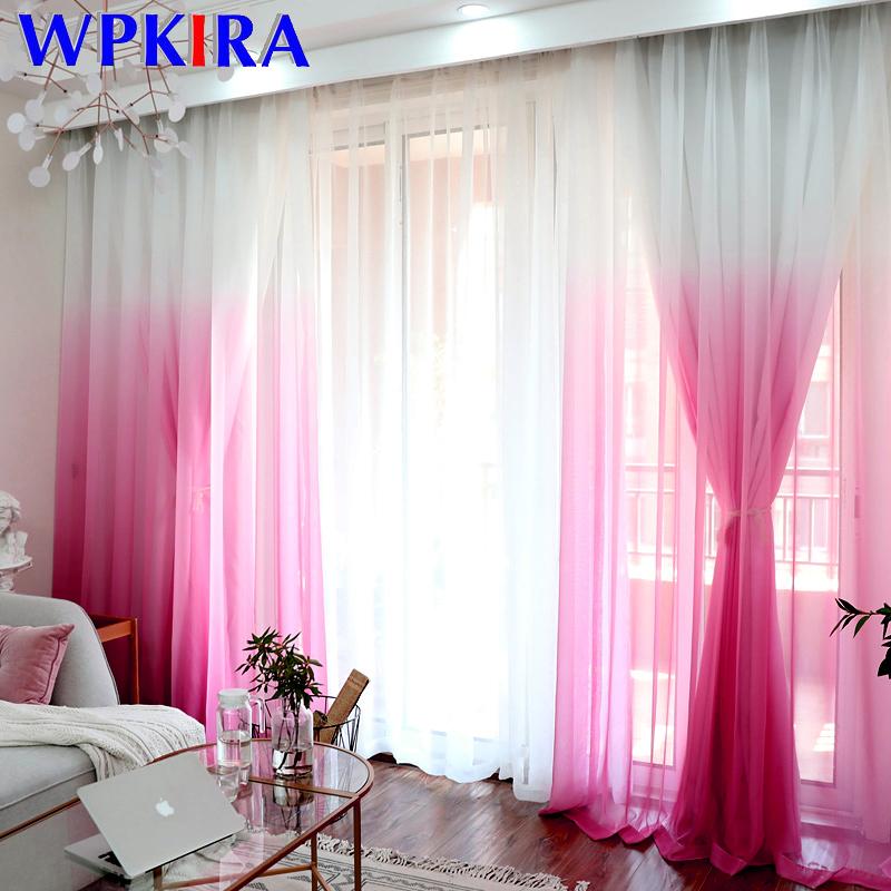 Dining Room Curtains Tulle Gradient Outdoor Sheer Rose Red Voile Gauze Curtain Living Room Bedroom Window Drapries Decor WP185-3
Dining Room Curtains Tulle Gradient Outdoor Sheer Rose Red Voile Gauze Curtain Living Room Bedroom Window Drapries Decor WP185-3