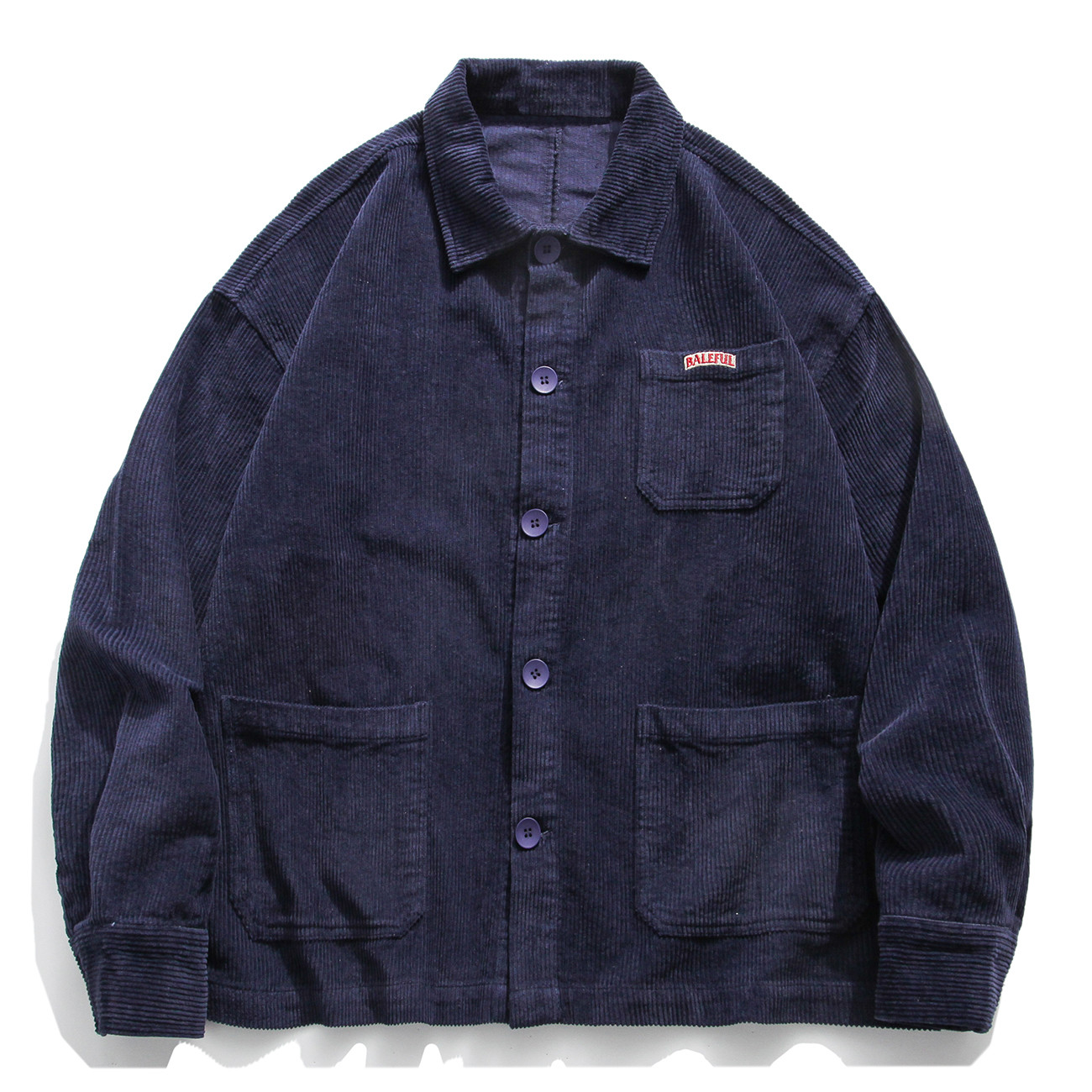 Vintage Retro Corduroy Jacket Coat Mens Streetwear Loose Harajuku Button Jackets Hip Hop Track Jacket Coat Cotton Outwear 201127