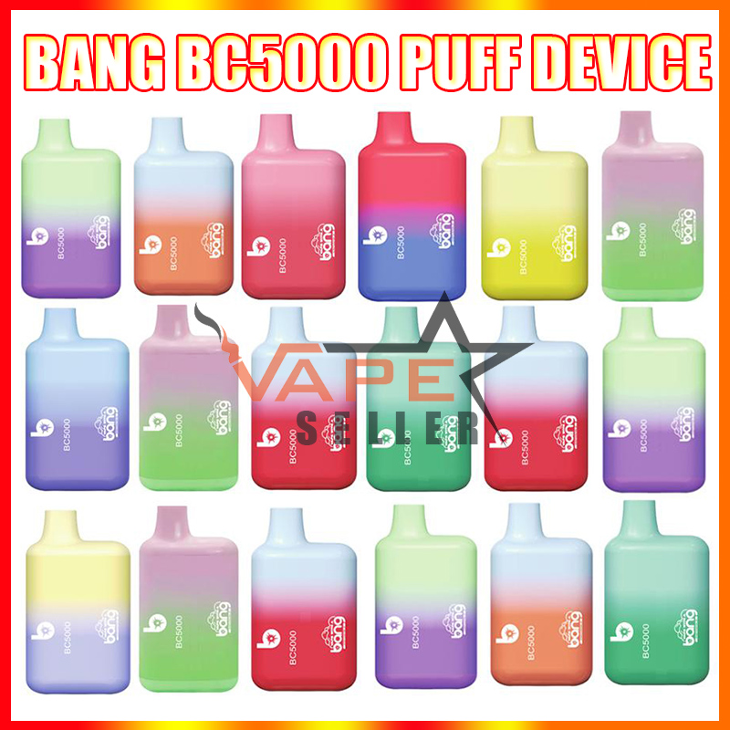 Bang BC5000 Disposable Vape Pod E Cigarettes With Rechargeable 650mAh Battery Prefilled 11ml Cartridge 5000 Puffs Vaporizer Pen Kit