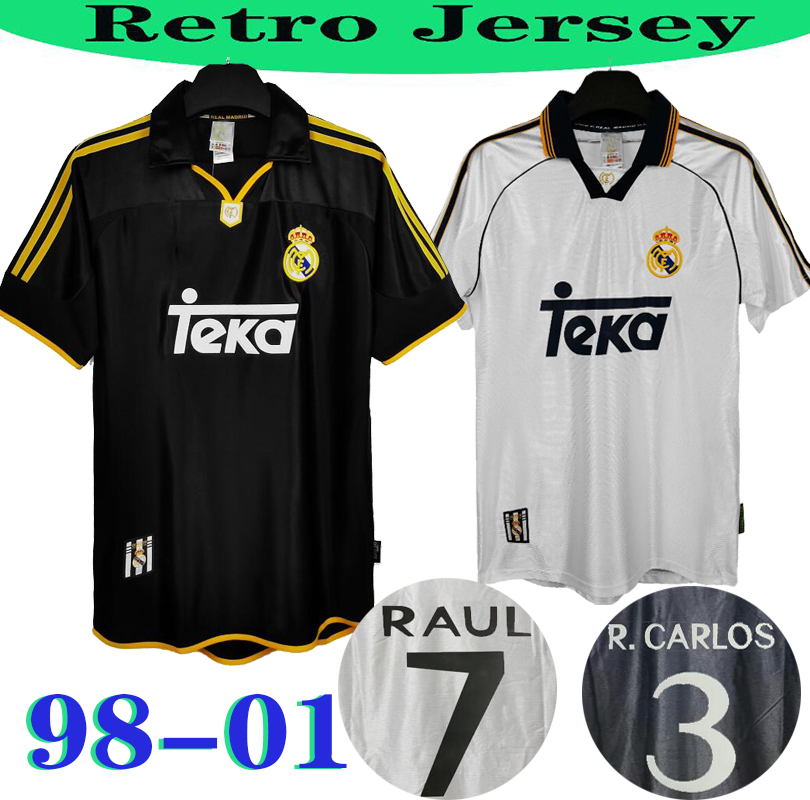 1998/01 Retro Raul Real Madrid Soccer Jerseys J.M.Guti Roberto Carlos Guti Mijatovic Redondo Anelka Figo Vintage Retro Classic Shirts, Black;yellow
1998/01 Retro Raul Real Madrid Soccer Jerseys J.M.Guti Roberto Carlos Guti Mijatovic Redondo Anelka Figo Vintage Retro Classic Shirts, Black;yellow