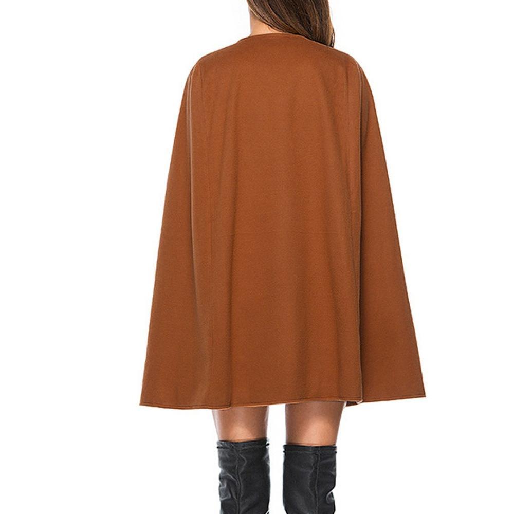 Autumn Winter cape femme Lady Womens Warm Solid Colort Bats Cape Coat Jacket Cardigan Outerwear poncho capas de mujer CD 201214