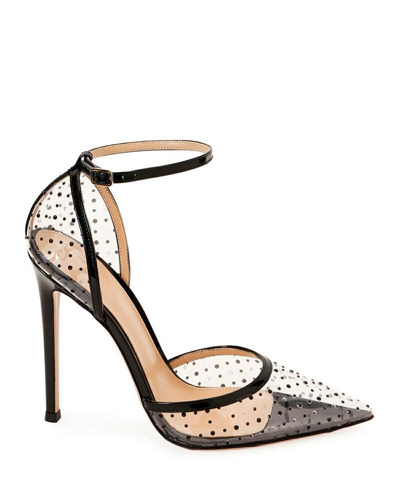Wedding shoes with rhinestones in high heels, Blake