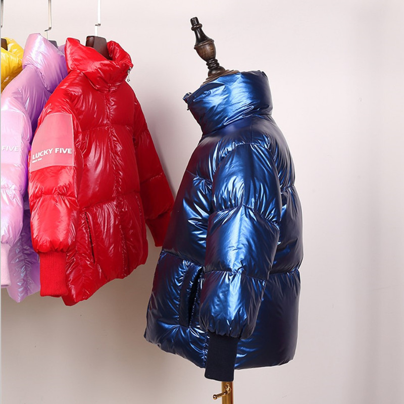 2020 Winter Children Down Jacket Teenager Fashion Glossy Thicken Down Coat Boys Girls Loose White Duck Down Warm Parka Outerwear LJ201125