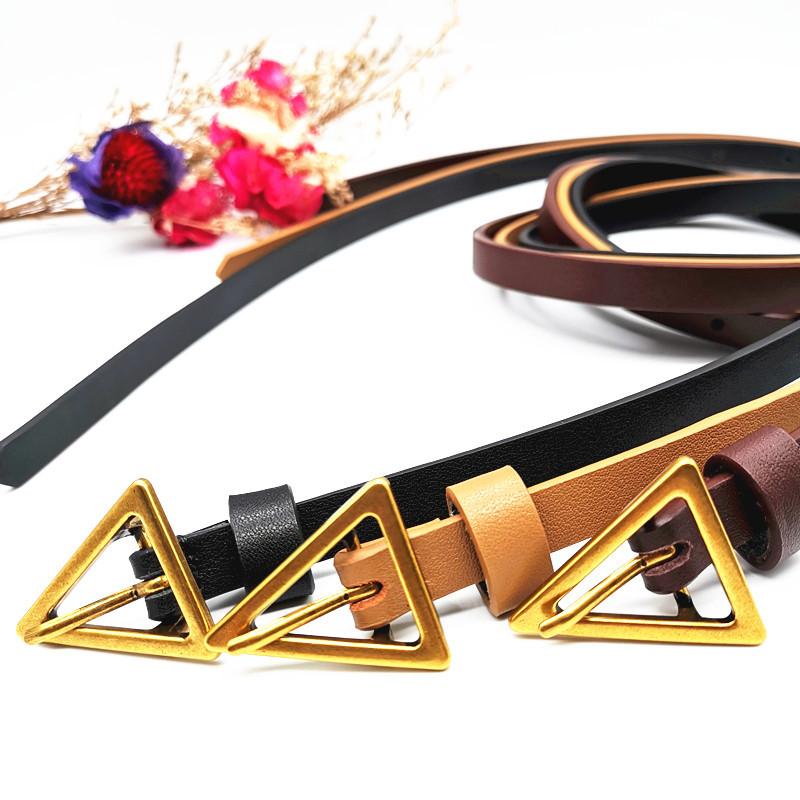 Belts The First Layer Cowhide Leather Belt, Pure Thin Female Triangle Pin Buckle Knotted Waistband Designer Belt Channel, Black;brown
Belts The First Layer Cowhide Leather Belt, Pure Thin Female Triangle Pin Buckle Knotted Waistband Designer Belt Channel, Black;brown