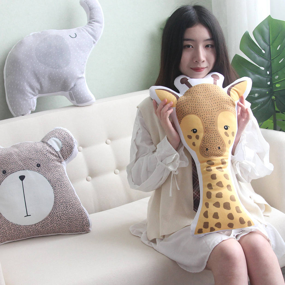 Kids Cute Educational Cushion Animals Baby Pillow Baby Room Decor Child Stuffed Soft Toys For Newborns Christmas Gifts LJ201014