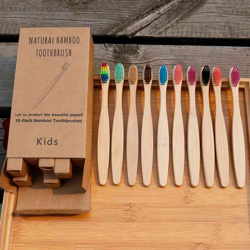 10PCS Colorful Toothbrush Natural Bamboo Tooth Brush Set Soft Bristle Charcoal Teeth Eco Toothbrushes for Kids 0302
10PCS Colorful Toothbrush Natural Bamboo Tooth Brush Set Soft Bristle Charcoal Teeth Eco Toothbrushes for Kids 0302