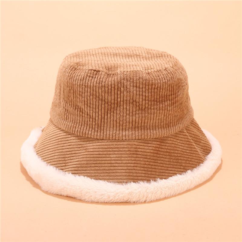 New Corduroy Female Fisherman Hats Soft Bucket Hat Winter Thick Warm Plush Panama Sun Cap For Girl Basin Hat, Khaki
New Corduroy Female Fisherman Hats Soft Bucket Hat Winter Thick Warm Plush Panama Sun Cap For Girl Basin Hat, Khaki