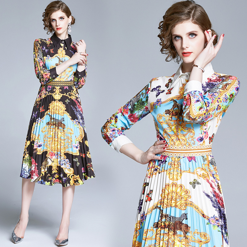 2021 New Autumn Fashion Designer Red Flower Print Vintage Women Long Lantern Sleeve High Waist Single-breasted Swing Mid-calf Onmp, White
2021 New Autumn Fashion Designer Red Flower Print Vintage Women Long Lantern Sleeve High Waist Single-breasted Swing Mid-calf Onmp, White