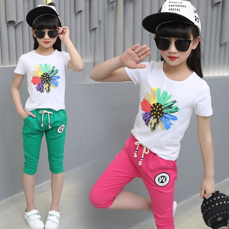 Girls Summer Sets Clothing New Style Suit 6 T - Shirt + Shorts 7 Girl Clothes 8 Children 2 - Piece Set 9 Tide 10 - 12 Years Old Y200525, White
Girls Summer Sets Clothing New Style Suit 6 T - Shirt + Shorts 7 Girl Clothes 8 Children 2 - Piece Set 9 Tide 10 - 12 Years Old Y200525, White