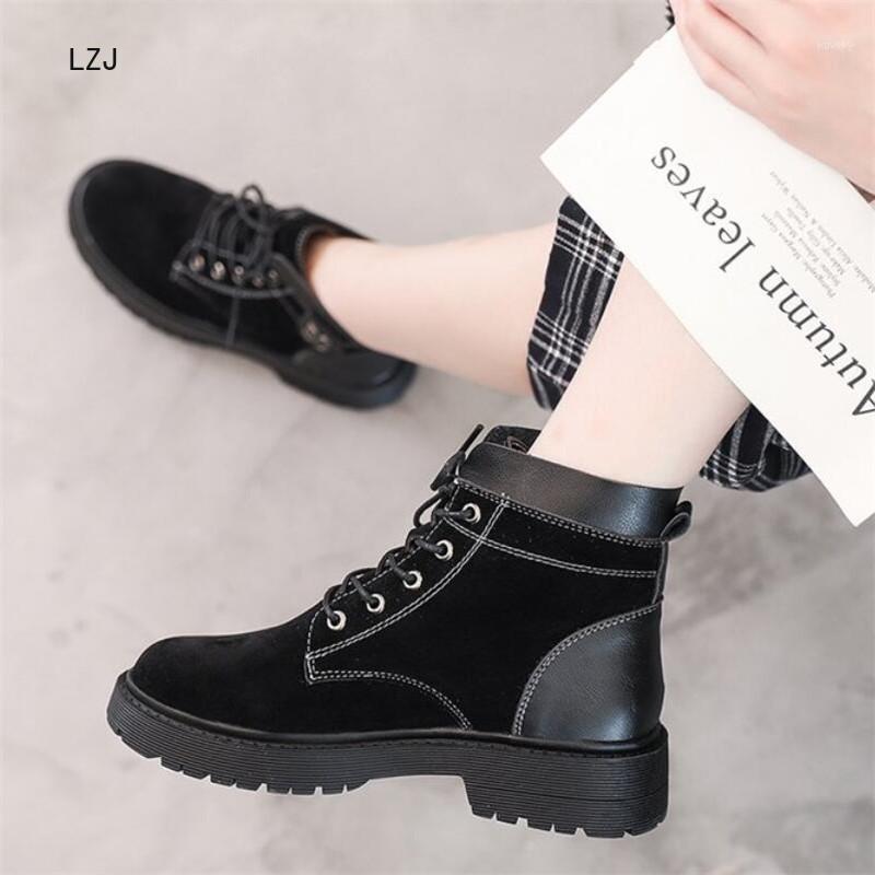 LZJ 2020 Women's Suede Leather Boot Winter Snow Boots Boots Low Heel Flat Soles Round Toe Casual Shoes Women's1, Black
LZJ 2020 Women's Suede Leather Boot Winter Snow Boots Boots Low Heel Flat Soles Round Toe Casual Shoes Women's1, Black