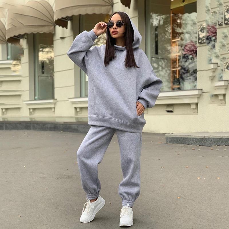 Two Piece Set Casual Fleece Tracksuit Women Winter 2020 Women' Sets Oversized Hooded Long Sleeve Hoodie Sport Pants Lady Suit, Pink
Two Piece Set Casual Fleece Tracksuit Women Winter 2020 Women' Sets Oversized Hooded Long Sleeve Hoodie Sport Pants Lady Suit, Pink
