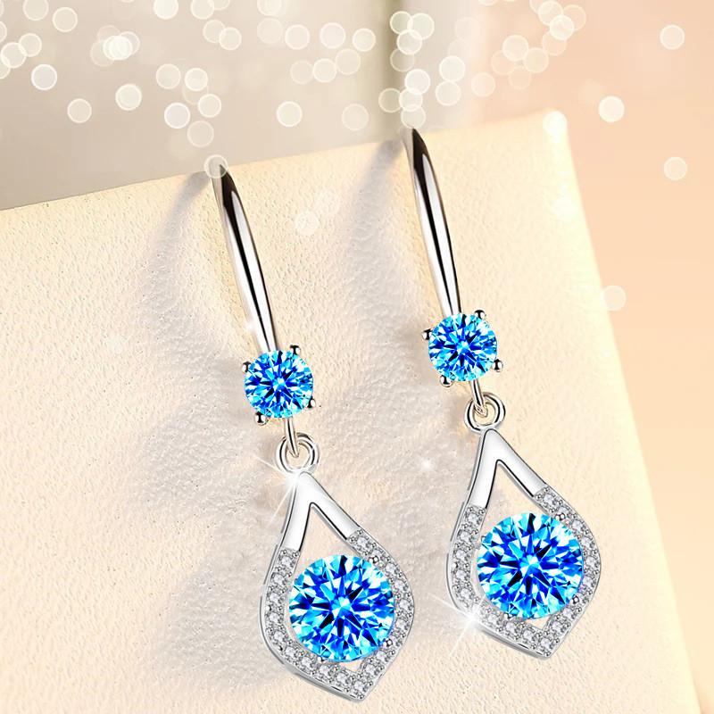 925 Sterling Silver Long Earrings Blue Crystal Earring For Women Female Silver Jewelry New 2020 Oorbellen
925 Sterling Silver Long Earrings Blue Crystal Earring For Women Female Silver Jewelry New 2020 Oorbellen