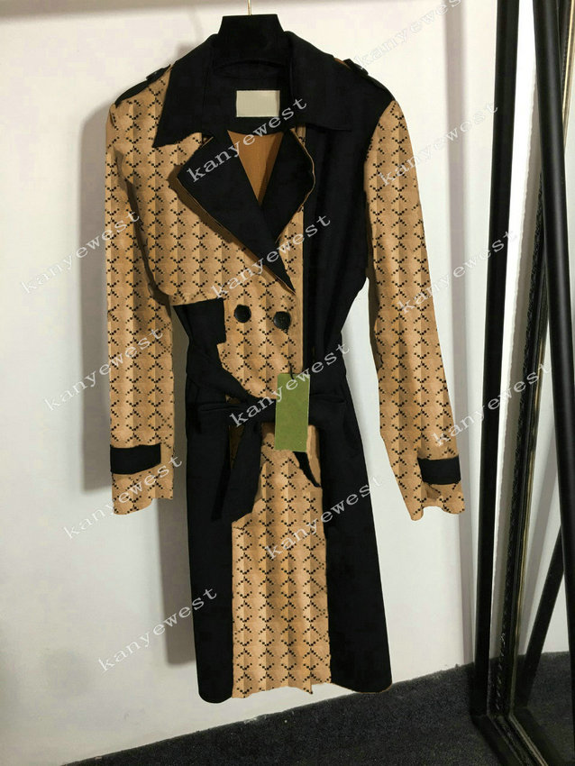 Autumn womens trench coats designer luxury Women Windbreaker classical letter print jacket Color matching velvet Loose Long Belt Coat Female Windbreakers, Yellow
Autumn womens trench coats designer luxury Women Windbreaker classical letter print jacket Color matching velvet Loose Long Belt Coat Female Windbreakers, Yellow
