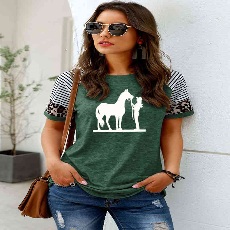 Women T-shirt Horse Graphic Print T Shirt Women Short Sleeve O-neck Loose Aesthetic Summer Casual Harajuku Tees Tops, White
Women T-shirt Horse Graphic Print T Shirt Women Short Sleeve O-neck Loose Aesthetic Summer Casual Harajuku Tees Tops, White