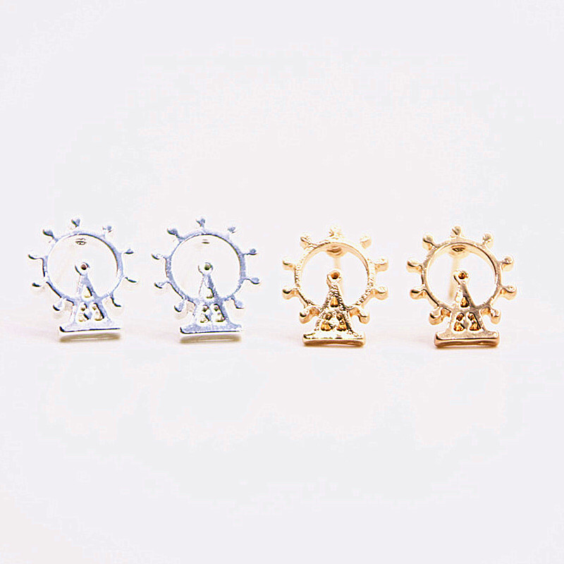 Trendy London Landmark stud earrings London Eye Ear Studs Gold Silver Rose Three Color Optional Suitable for Men And Women
Trendy London Landmark stud earrings London Eye Ear Studs Gold Silver Rose Three Color Optional Suitable for Men And Women